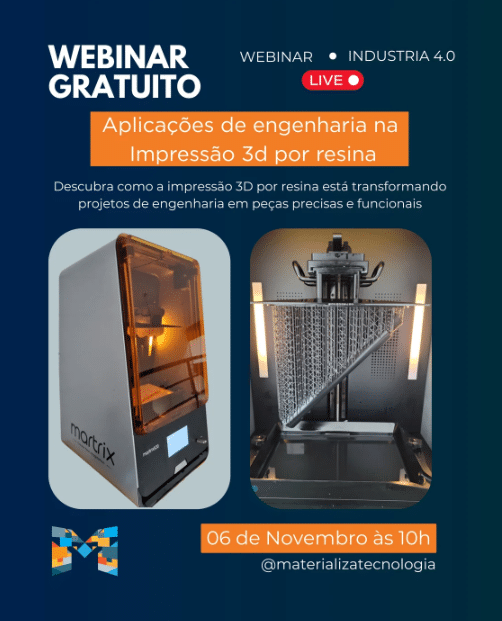 Aplicações de Engenharia com Impressora 3D Industrial de Resina: Precisão que Transforma Projetos 4 webnar
