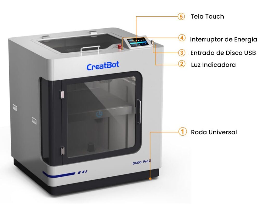 impressora 3d industrial creatbot d600 pro 2